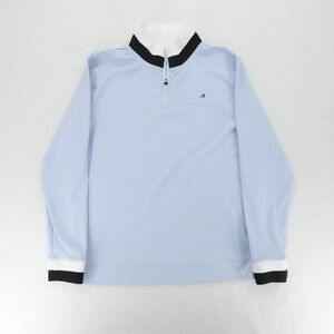 REDVANLY Pullover Mens Size M Light Blue 1/4 Zip Athletic Golf Performance Shirt